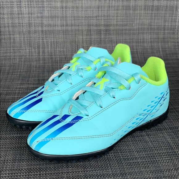 adidas Kids X Speedportal.4 TF Jr. Turf Aqua Soccer Boots Shoes Size 12.5 - Picture 10 of 15
